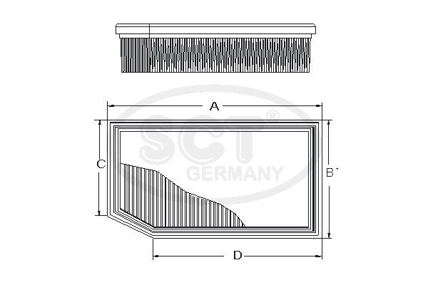 SCT GERMANY Gaisa filtrs SB 2283